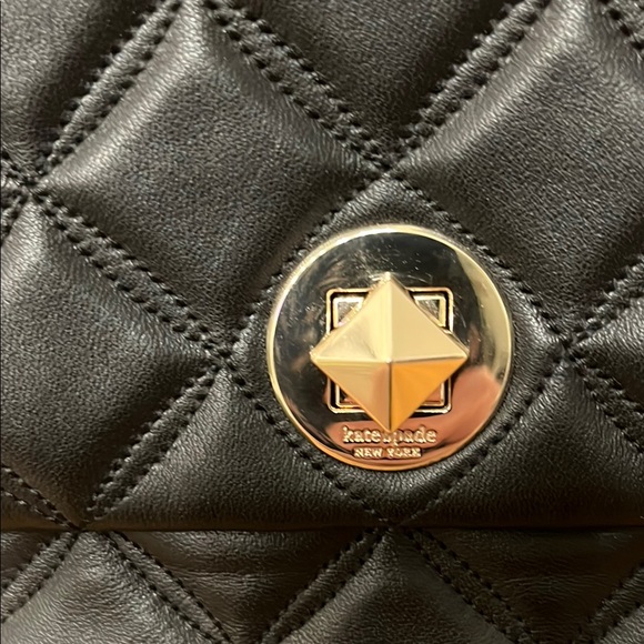 🚨SOLD ELSEWHERE🚨Kate Spade New York Black Quilted Shoulder Bag with Gold Chain - Picture 12 of 14